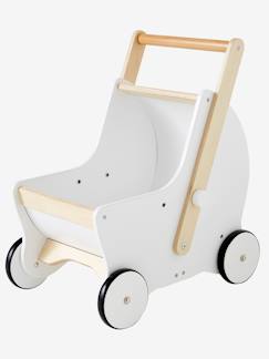Spielzeug-2-in-1 Puppen-Kinderwagen, Lauflernwagen Holz FSC®