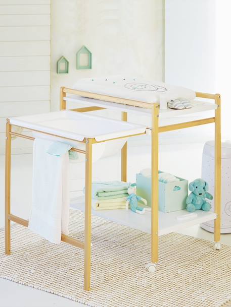 Babyzimmer Wickeltisch mit Badewanne MAGICTUB - natur/weiß+weiß - 2