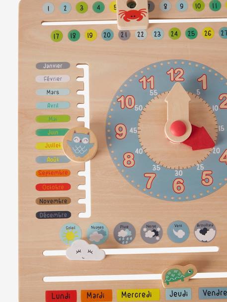 Kinder Spieluhr mit Kalender, Holz FSC® - mehrfarbig - 6