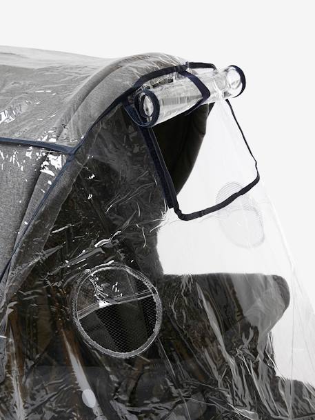 Regenverdeck für Geschwisterkinderwagen - transparent - 2