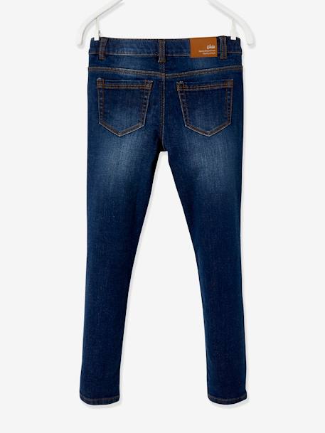 Bestickte Mädchen Slim-Fit-Jeans WATERLESS, Hüftweite REGULAR - dark blue - 5