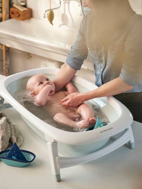 Faltbare Baby Badewanne EASY TUB - aqua/weiß - 2