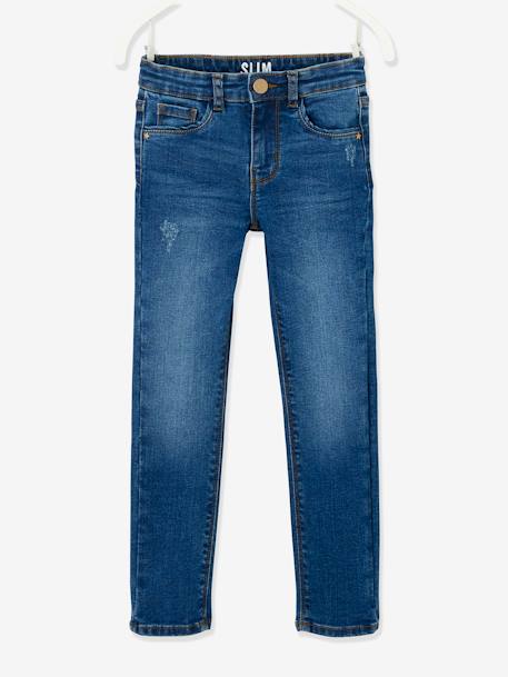 Mädchen Slim-Fit-Jeans WATERLESS, Hüftweite SLIM - blue stone+dark blue+schwarz - 3