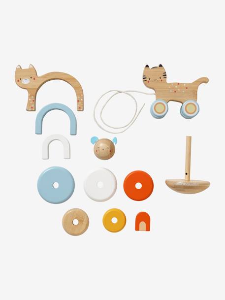 3er-Set Spielzeugkatzen, Bambus - mehrfarbig - 2