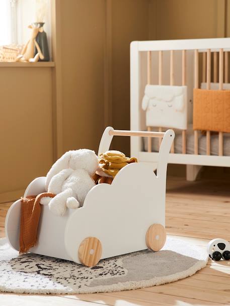 Kinderzimmer Fahrbare Spielzeugkiste WOLKE - weiß - 5