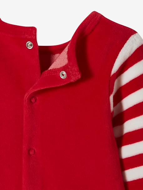 Baby Weihnachts-Schlafanzug aus Samt - rot - 5