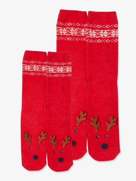 Capsule Kollektion: Familien Weihnachts-Socken, 2er-Pack - pack rot/marine - 4