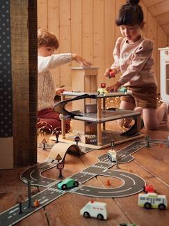 Spielzeug-Miniwelten, Konstruktion & Fahrzeuge-Fahrzeuge, Garagen & Züge-Straßenset aus Holz FSC®