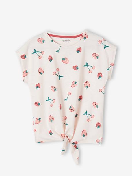 Mädchen T-Shirt Oeko-Tex - grün+khaki+marine+vanille+weiß/rot+wollweiß+zartrosa/kirschen+erdbeeren - 28