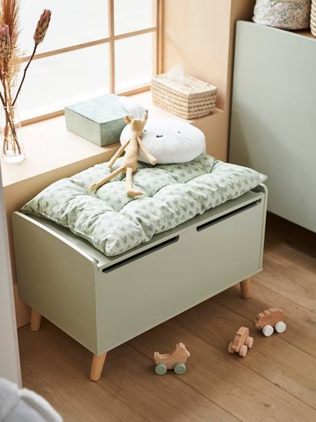 Kinderzimmer Spielzeugkiste KONFETTI, Truhe - grün+weiß/natur - 4