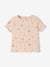 Geripptes Baby T-Shirt mit Blumenprint - altrosa bedruckt - 1