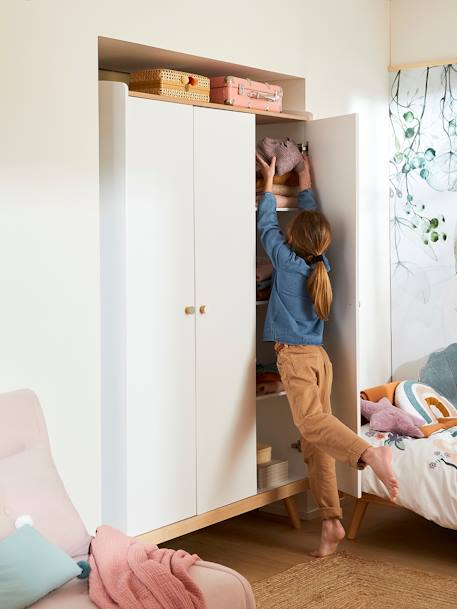 Kinderzimmer Schrank KONFETTI mit 3 Türen - weiß/natur - 4