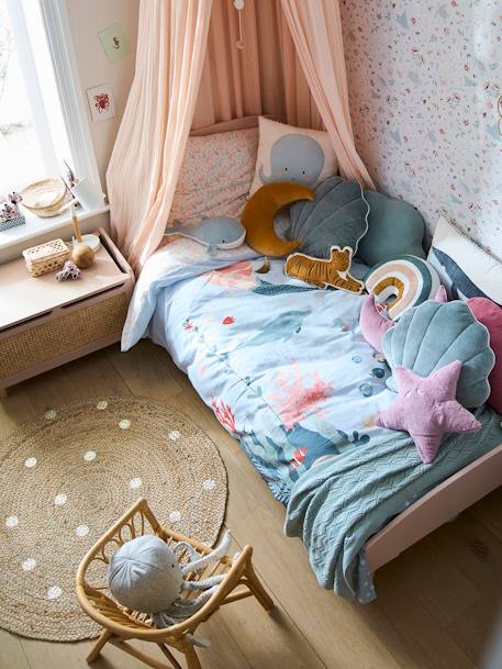 Kinderzimmer Jute-Teppich mit goldenen Tupfen - natur - 2