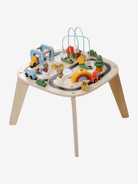 Baby Activity-Tisch mit Autos, Holz FSC® - beige - 3