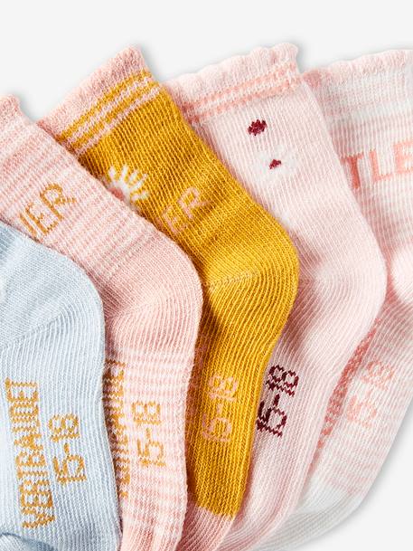 5er-Pack Mädchen Baby Socken, Blumen Oeko-Tex - pack senfgelb - 2