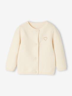Babymode-Pullover, Strickjacken & Sweatshirts-Strickjacken-Baby Strickjacke, Herz BASIC