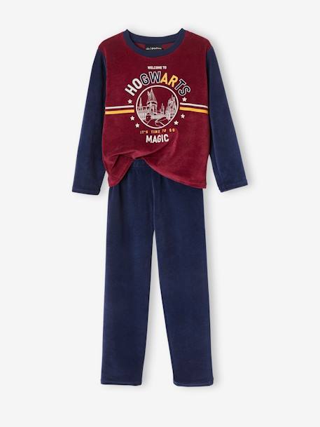 Kinder Samt-Schlafanzug HARRY POTTER Oeko-Tex - marine/bordeaux - 1
