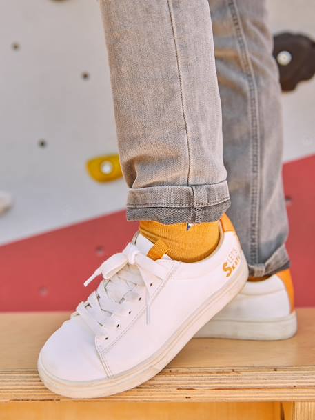 Jungen Schnür-Sneakers mit Reißverschluss - weiß - 1