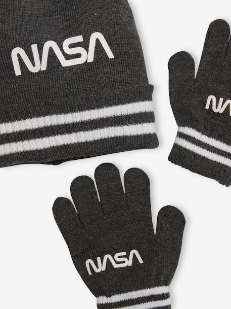 Kinder-Set NASA: Mütze & Handschuhe - anthrazit - 2