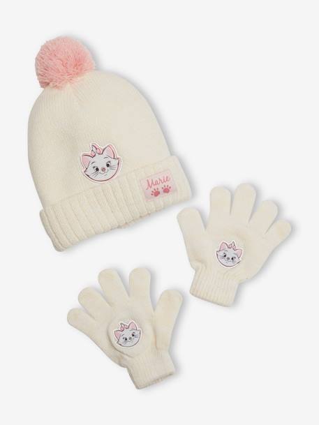 Mädchen Set Disney Animals: Mütze & Handschuhe - beige meliert/rosa - 1
