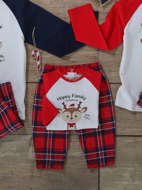 Baby Weihnachts-Schlafanzug Capsule Collection HAPPY FAMILY Oeko-Tex - wollweiß - 1