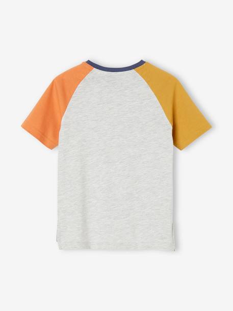 Jungen Shirt, Colorblock - grau meliert - 2