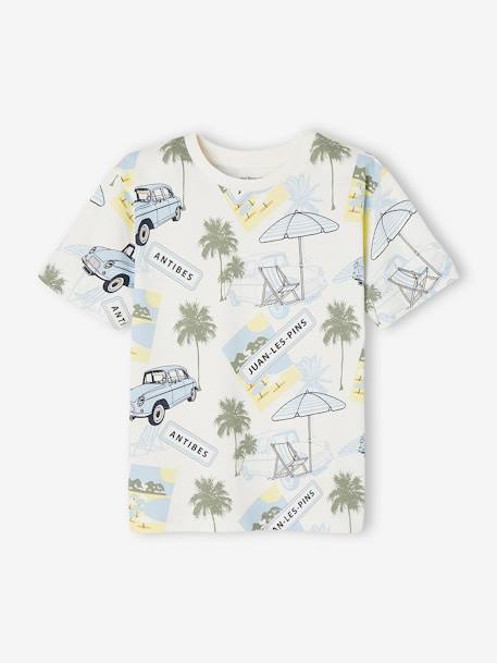 Jungen T-Shirt, Urlaubs-Print Oeko-Tex - weiß bedruckt - 2