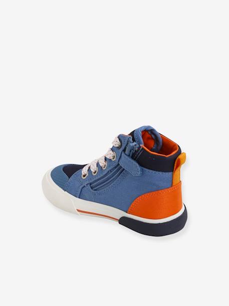 Baby High-Sneakers mit Schnürung & Reißverschluss - blau - 3