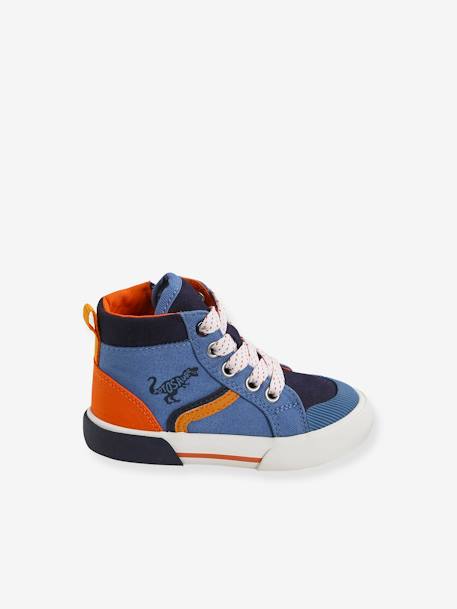 Baby High-Sneakers mit Schnürung & Reißverschluss - blau - 2