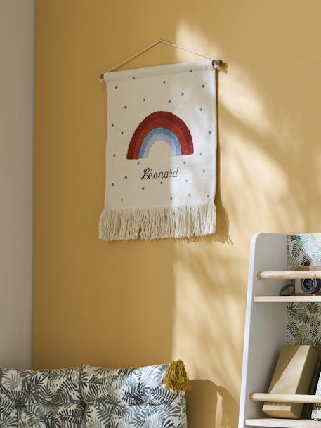 Kinderzimmer Regenbogen-Wandbehang, personalisierbar - weiß/blau - 3