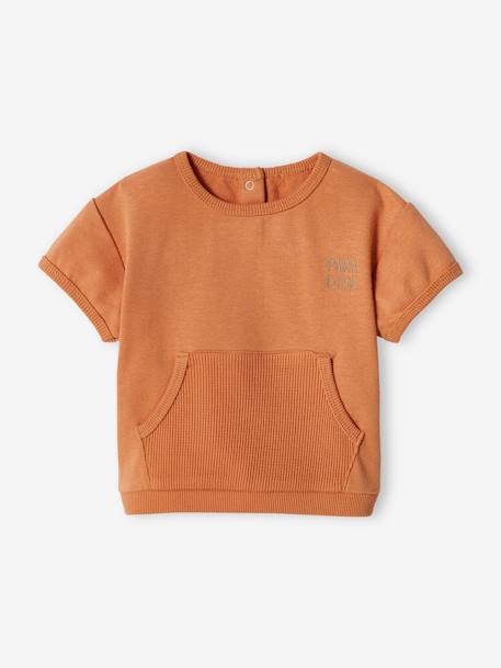Baby Sweatshirt mit kurzen Ärmeln - rostbraun - 3