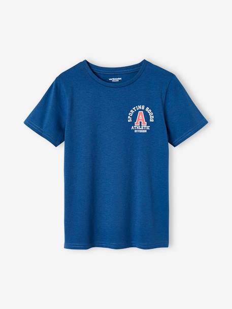 Jungen Sport T-Shirt BASIC Oeko-Tex - blau+grau meliert - 3