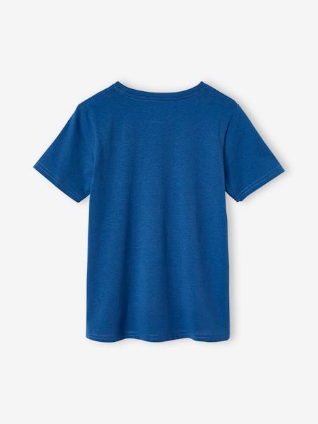 Jungen Sport T-Shirt BASIC Oeko-Tex - blau+grau meliert - 4