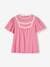 Mädchen Blusenshirt mit Häkelbordüren - rosa - 1