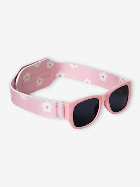 Mädchen Baby Sonnenbrille mit Klettband - rosa - 1