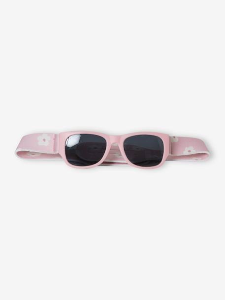 Mädchen Baby Sonnenbrille mit Klettband - rosa - 2