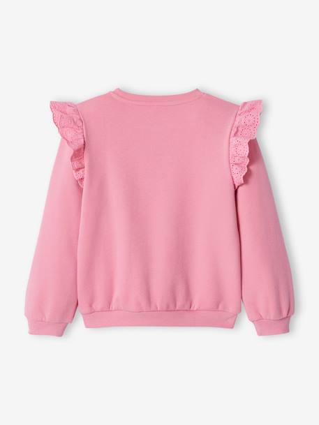 Mädchen Sweatshirt mit Volants - rosa - 5