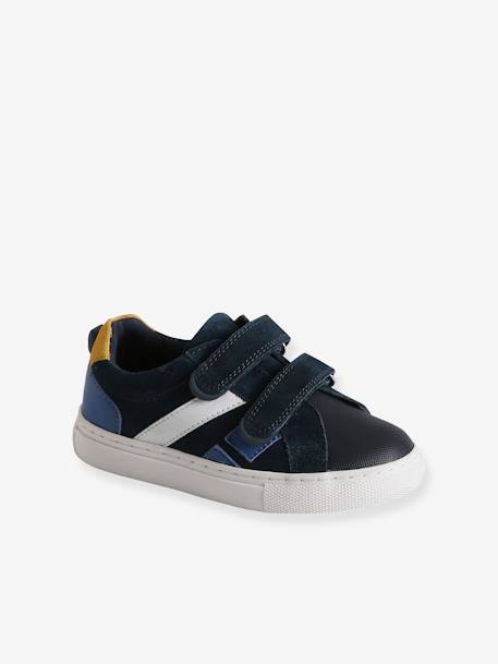 Jungen Klett-Sneakers, Anziehtrick - beige+marine+set blau - 7
