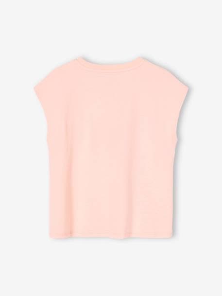 Mädchen T-Shirt, Sommer-Print - rosa+wollweiß - 2