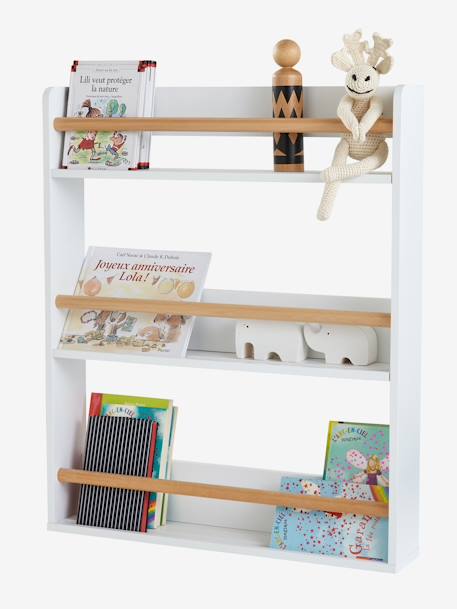 Kinderzimmer Bücherregal KONFETTI, 3 Böden - weiß/natur - 2