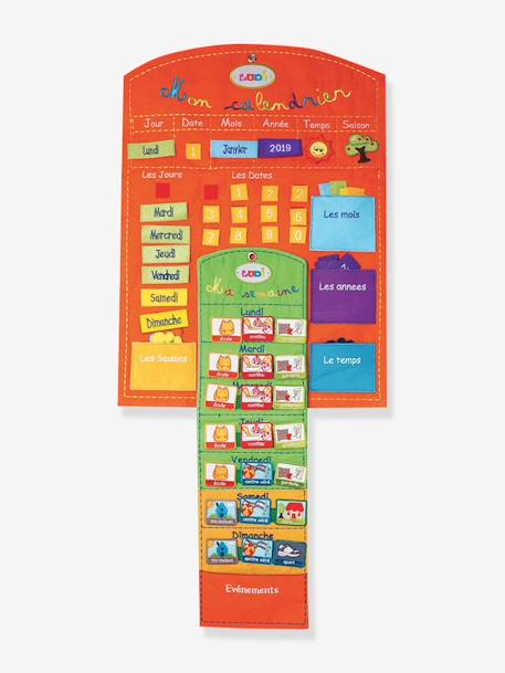 Kinder Lernkalender mit Wochenkalender LUDI - orange - 1