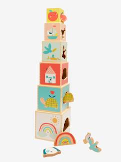 -Baby Stapelturm mit Steckspiel aus Holz FSC®