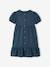Mädchen Kleid mit Knopfleiste, Leinenmix - nachtblau - 1