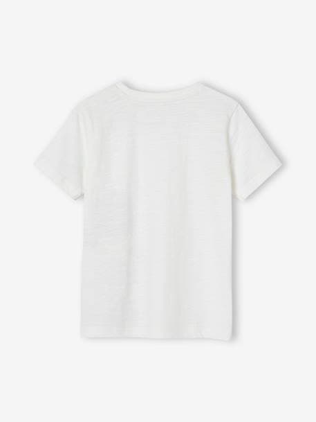 Jungen T-Shirt, Tierprint - weiß+wollweiß+ziegel - 5