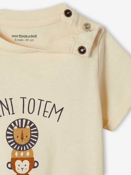 Baby T-Shirt MINI TOTEM - aqua+wollweiß - 5