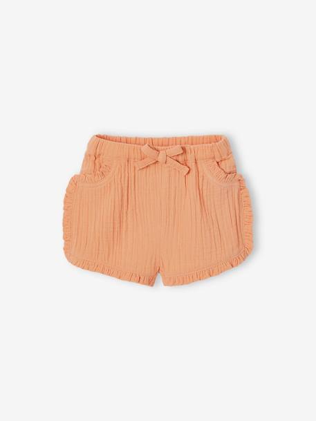 Baby-Set: T-Shirt, Shorts & Kopftuch - orange - 4