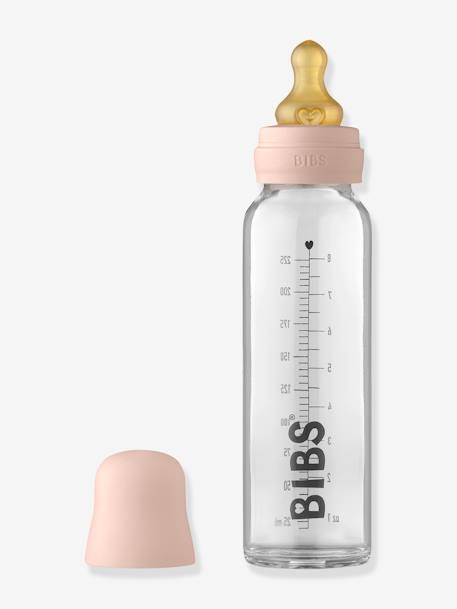 Babyflasche aus Glas BIBS, 225 ml - rosa+weiß - 3