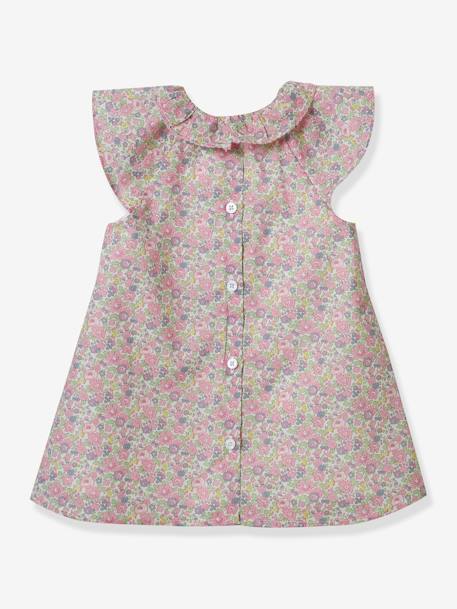 Mädchen Baby Kleid CYRILLUS, Liberty-Print - rosa bedruckt - 2