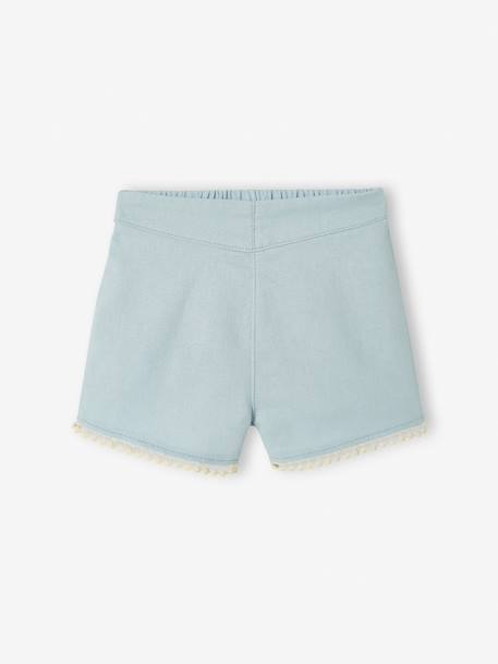 Baby Shorts mit Pompons - hellblau - 2