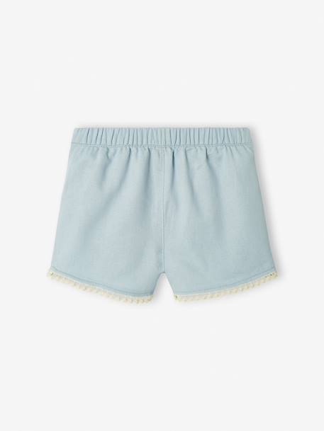 Baby Shorts mit Pompons - hellblau - 3